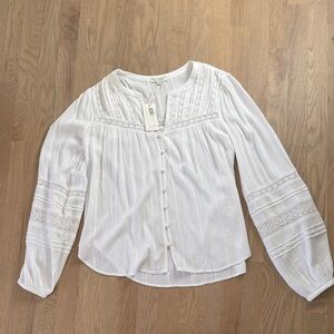 Z Supply Jude Blouse, size small, New with tags, white